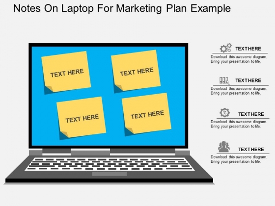 Notes On Laptop For Marketing Plan Example Powerpoint Template Notes On Laptop For Marketing Plan Example Powerpoint Template