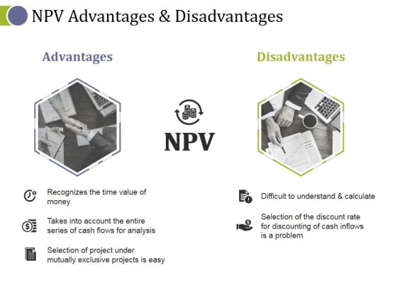 Npv Advantages And Disadvantages Ppt PowerPoint Presentation Ideas Deck