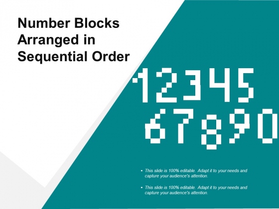 Number Blocks Arranged In Sequential Order Ppt PowerPoint Presentation Ideas Designs Download