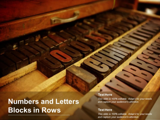 Numbers And Letters Blocks In Rows Ppt PowerPoint Presentation Slides Graphics Tutorials
