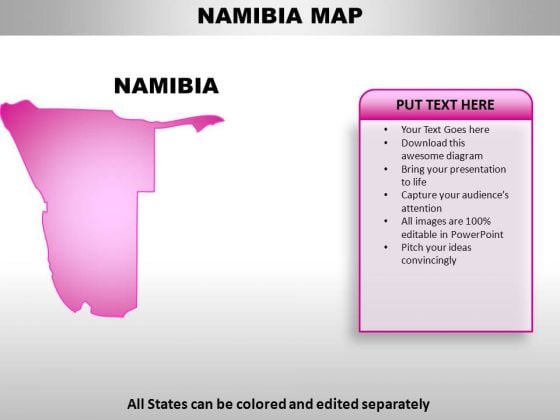 Namibia PowerPoint Maps