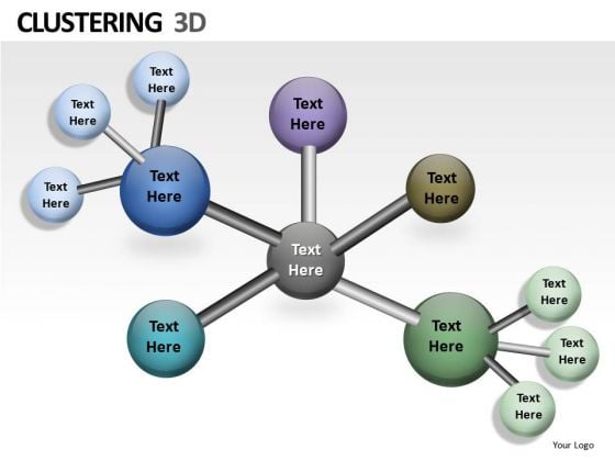 Network Clustering 3d PowerPoint Slides And Ppt Diagram Templates