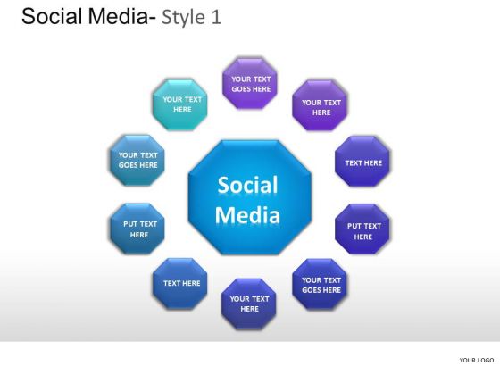 network social media powerpoint slides and ppt template diagrams