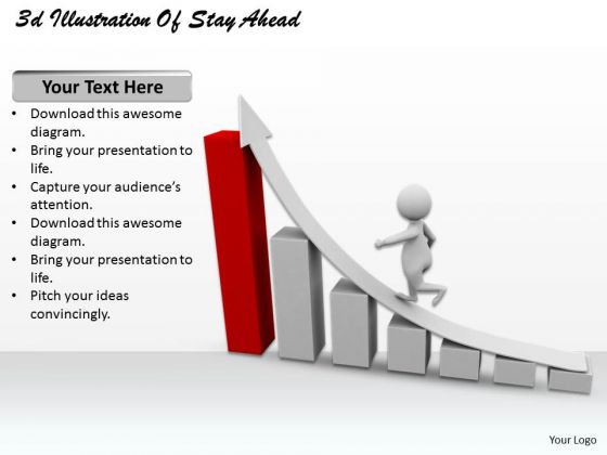 New Business Strategy 3d Illustration Of Stay Ahead Character New Business Strategy 3d Illustration Of Stay Ahead Character
