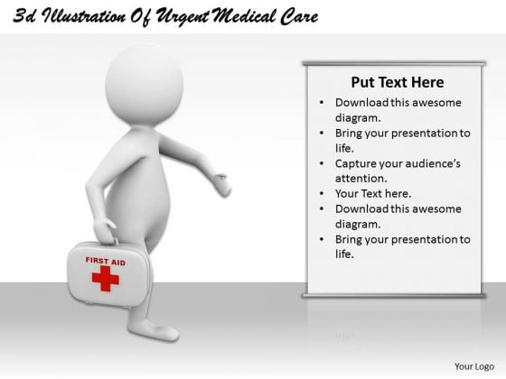 New Business Strategy 3d Illustration Of Urgent Medical Care Character New Business Strategy 3d Illustration Of Urgent Medical Care Character
