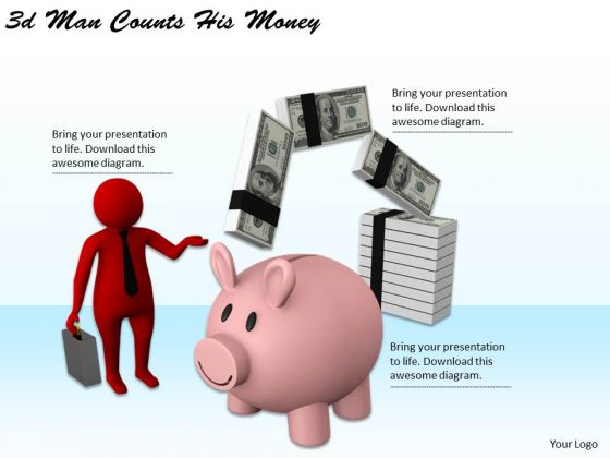 New Business Strategy 3d Man Counts His Money Adaptable Concepts New Business Strategy 3d Man Counts His Money Adaptable Concepts