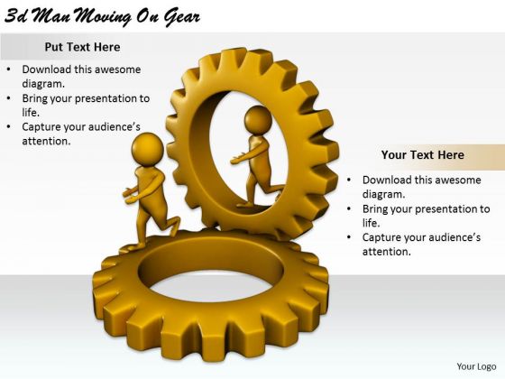 New Business Strategy 3d Man Moving On Gear Character Modeling New Business Strategy 3d Man Moving On Gear Character Modeling
