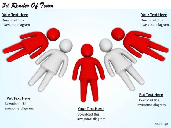 New Business Strategy 3d Render Of Team Concepts New Business Strategy 3d Render Of Team Concepts