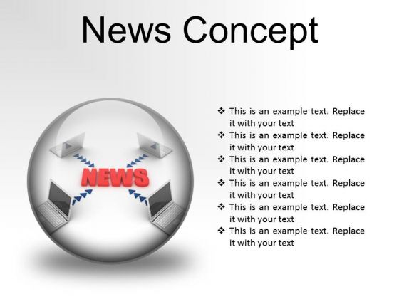 News Concept Computer PowerPoint Presentation Slides C