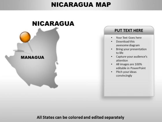 Nicaragua Country PowerPoint Maps Nicaragua Country PowerPoint Maps