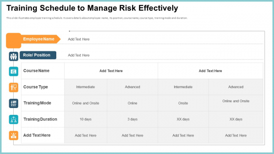OP Risk Management Training Schedule To Manage Risk Effectively Designs PDF OP Risk Management Training Schedule To Manage Risk Effectively Designs PDF