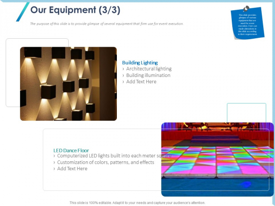 Occasion Planning Firm Overview Our Equipment Lighting Ppt Ideas Inspiration PDF Occasion Planning Firm Overview Our Equipment Lighting Ppt Ideas Inspiration PDF