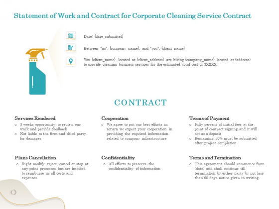 Office Cleaning Service Statement Of Work And Contract For Corporate Cleaning Service Contract Slides PDF Office Cleaning Service Statement Of Work And Contract For Corporate Cleaning Service Contract Slides PDF