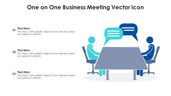 One On One Business Meeting Vector Icon Ppt PowerPoint Presentation Gallery File Formats PDF