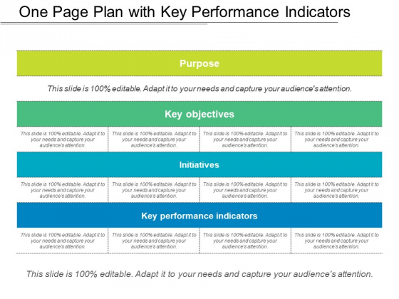 One Page Plan With Key Performance Indicators Ppt PowerPoint Presentation Model Smartart PDF One Page Plan With Key Performance Indicators Ppt PowerPoint Presentation Model Smartart PDF