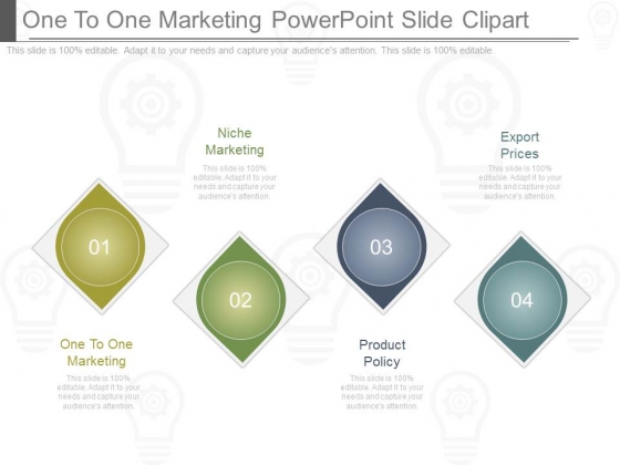 One To One Marketing Powerpoint Slide Clipart