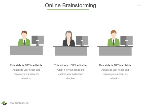 Online Brainstorming Ppt PowerPoint Presentation Styles Demonstration