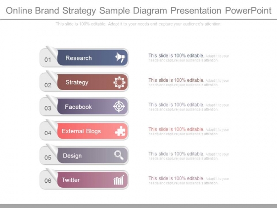 Online Brand Strategy Sample Diagram Presentation Powerpoint