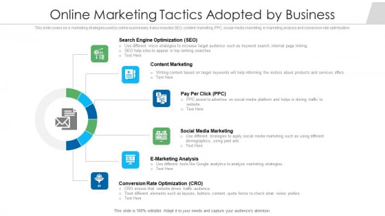 Online Marketing Tactics Adopted By Business Ppt Slides Demonstration PDF Online Marketing Tactics Adopted By Business Ppt Slides Demonstration PDF