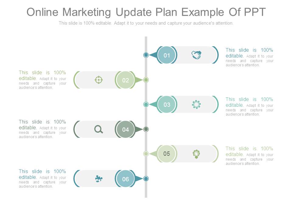 Online Marketing Update Plan Example Of Ppt