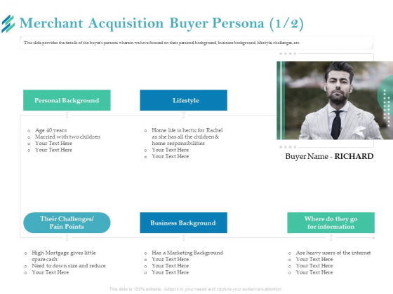 Online Payment Platform Merchant Acquisition Buyer Persona Cash Infographics PDF Online Payment Platform Merchant Acquisition Buyer Persona Cash Infographics PDF