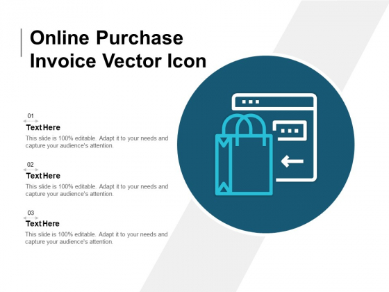 Online Purchase Invoice Vector Icon Ppt PowerPoint Presentation Summary Diagrams
