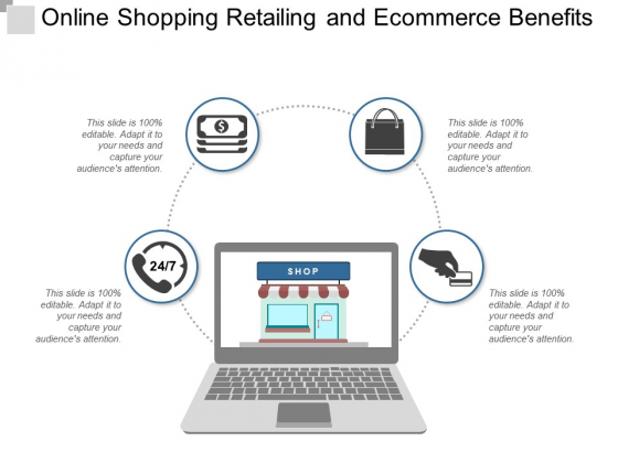 Online Shopping Retailing And Ecommerce Benefits Ppt Powerpoint Presentation Model Themes