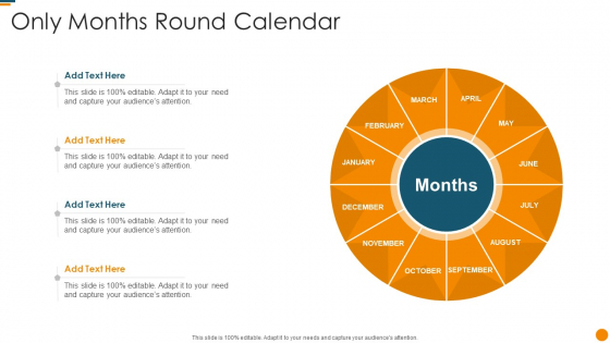 Only Months Round Calendar Template PDF Only Months Round Calendar Template PDF