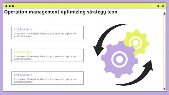 Optimizing Strategy Icon PowerPoint templates, Slides and Graphics