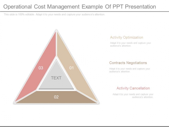 Operational Cost Management Example Of Ppt Presentation