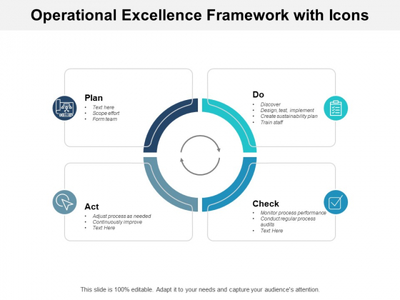 Operational Excellence Framework With Icons Ppt PowerPoint Presentation Styles Graphics