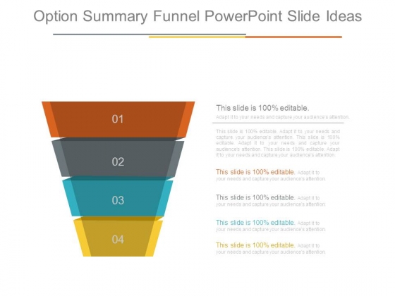 Option Summary Funnel Powerpoint Slide Ideas Option Summary Funnel Powerpoint Slide Ideas