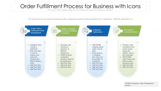 Order Fulfillment Process For Business With Icons Ppt PowerPoint Presentation Gallery Inspiration PDF Order Fulfillment Process For Business With Icons Ppt PowerPoint Presentation Gallery Inspiration PDF