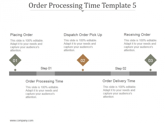 order processing time template 5 ppt powerpoint presentation processing templates