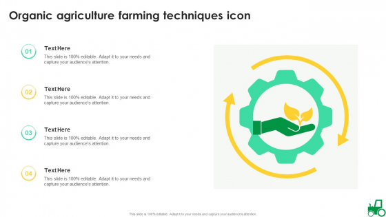 Organic Agriculture Farming Techniques Icon Summary PDF