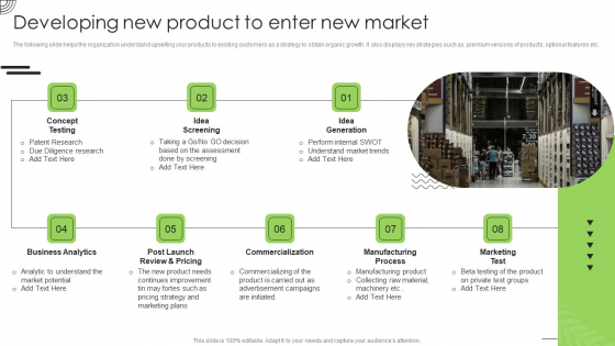 Organic Business Growth Strategies Developing New Product To Enter New Market Graphics PDF Organic Business Growth Strategies Developing New Product To Enter New Market Graphics PDF