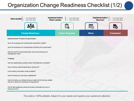 Organization Change Readiness Checklist Action Required Ppt PowerPoint Presentation Pictures Example Organization Change Readiness Checklist Action Required Ppt PowerPoint Presentation Pictures Example