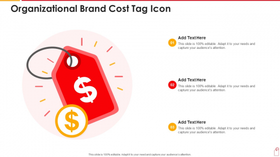 Organizational Brand Cost Tag Icon Graphics PDF