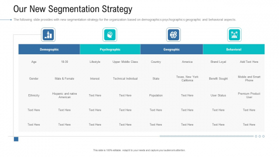 Organizational Development And Promotional Plan Our New Segmentation Strategy Brochure PDF Organizational Development And Promotional Plan Our New Segmentation Strategy Brochure PDF