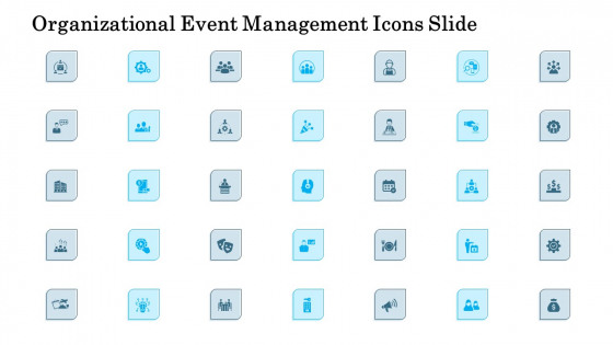 Organizational Event Management Icons Slide Background PDF Organizational Event Management Icons Slide Background PDF