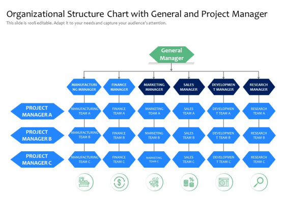 Organizational Structure Chart With General And Project Manager Ppt PowerPoint Presentation Slides Examples PDF Organizational Structure Chart With General And Project Manager Ppt PowerPoint Presentation Slides Examples PDF