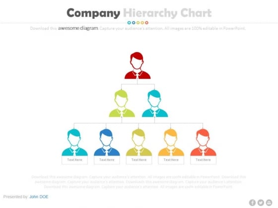 Organizational Structures Hierarchy Chart Powerpoint Template