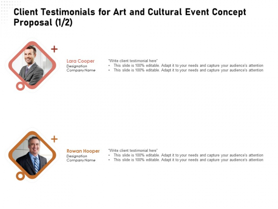 Organizing Perfect Arts Culture Festival Client Testimonials For Art And Cultural Event Concept Proposal Background PDF Organizing Perfect Arts Culture Festival Client Testimonials For Art And Cultural Event Concept Proposal Background PDF