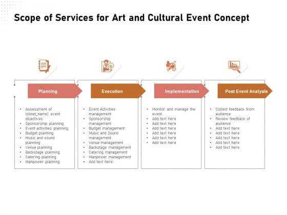 Organizing Perfect Arts Culture Festival Scope Of Services For Art And Cultural Event Concept Microsoft PDF Organizing Perfect Arts Culture Festival Scope Of Services For Art And Cultural Event Concept Microsoft PDF