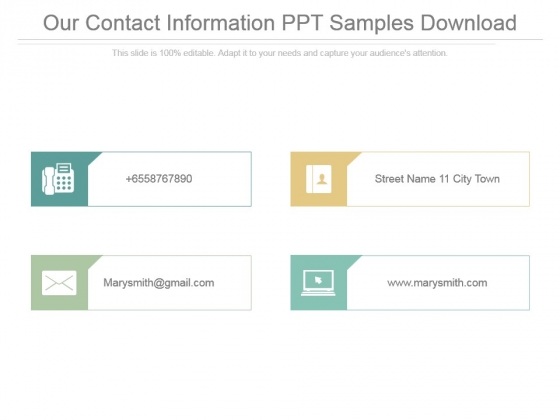 Our Contact Information Ppt Samples Download