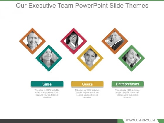Our Executive Team Powerpoint Slide Themes