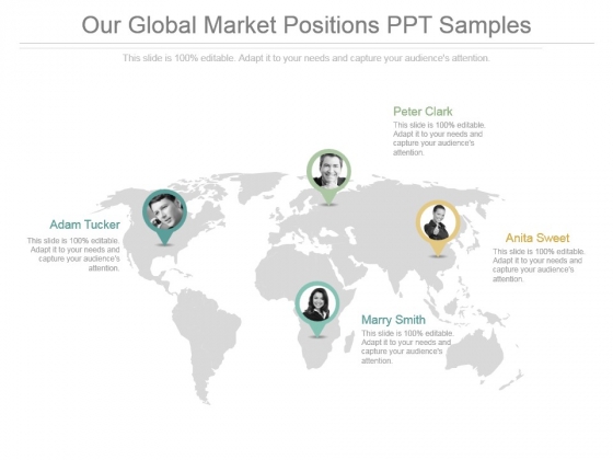Our Global Market Positions Ppt Samples Our Global Market Positions Ppt Samples