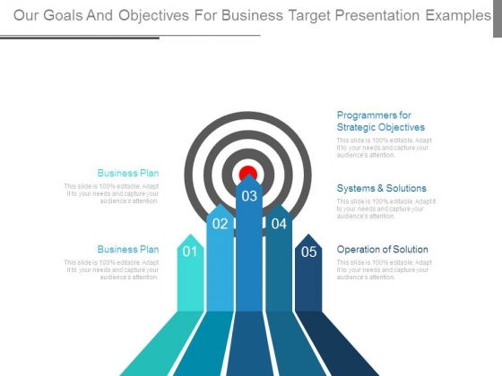 Our Goals And Objectives For Business Target Presentation Examples Our Goals And Objectives For Business Target Presentation Examples