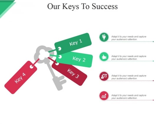 Our Keys To Success Ppt PowerPoint Presentation Model Gridlines