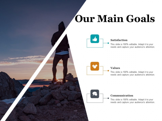 Our Main Goals Ppt PowerPoint Presentation Pictures Templates
